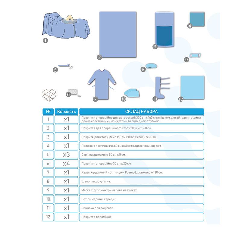 AR-03 Комплект покриттів для артроскопії AR-03 «Meditec®». Стерильне.